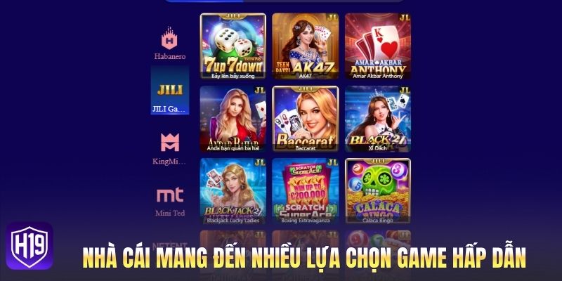 Nhà cái mang đến nhiều lựa chọn game hấp dẫn